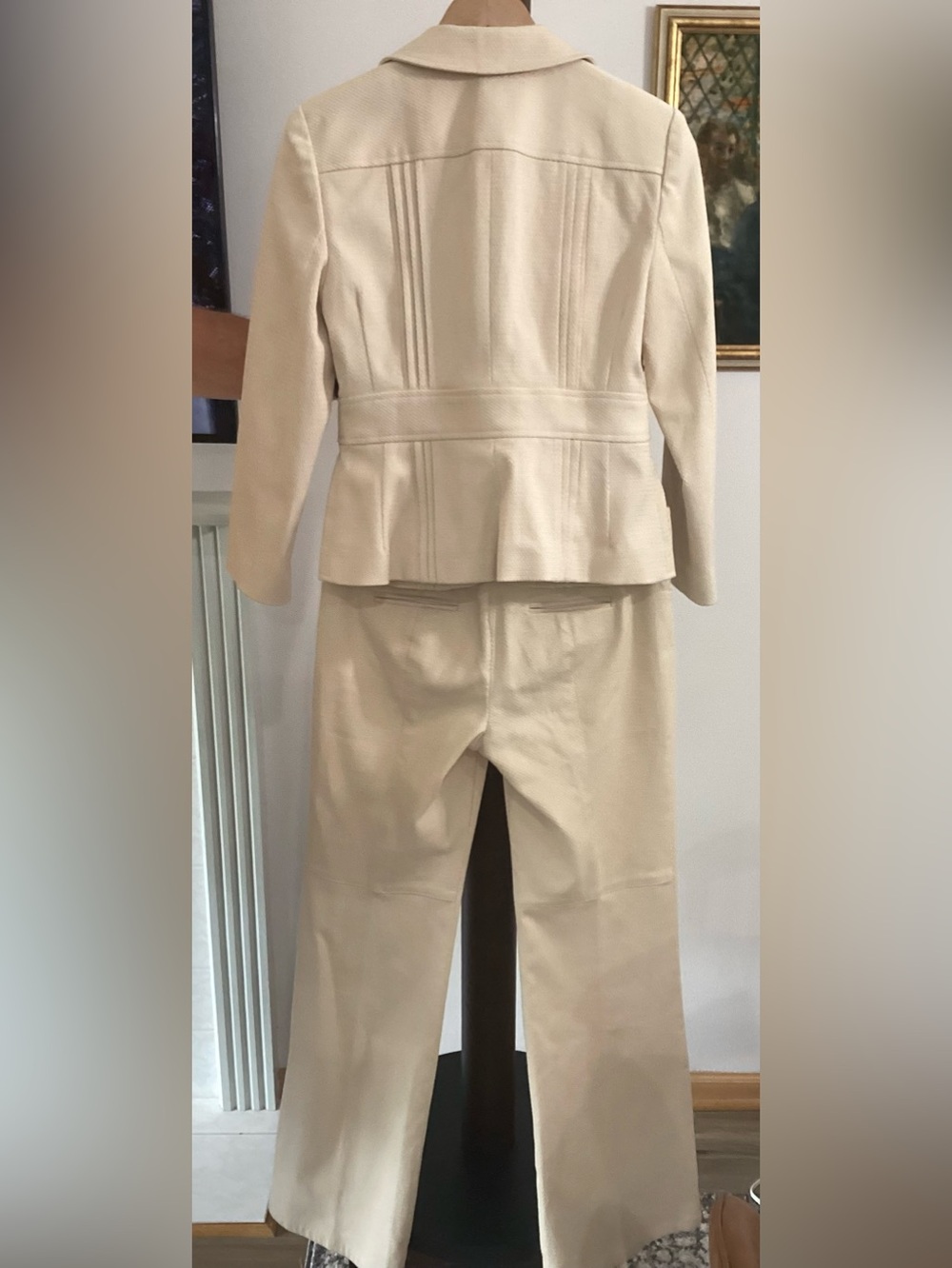 Nanette Lepore Cream Textured 2-Piece Pantsuit Split Size 4 / 2 Like New women’s - Picture 5 of 12